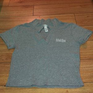 Tillys Grey Polo Malibu T-Shirt